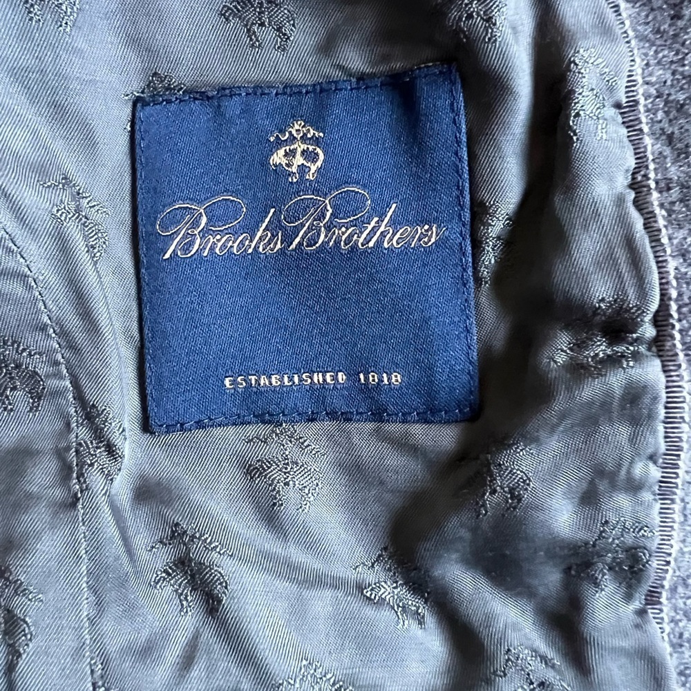 Brooks Brothers 2Piece Skirt Suit Italian Wool Gray Women’s Size 16 - Picture 9 of 9